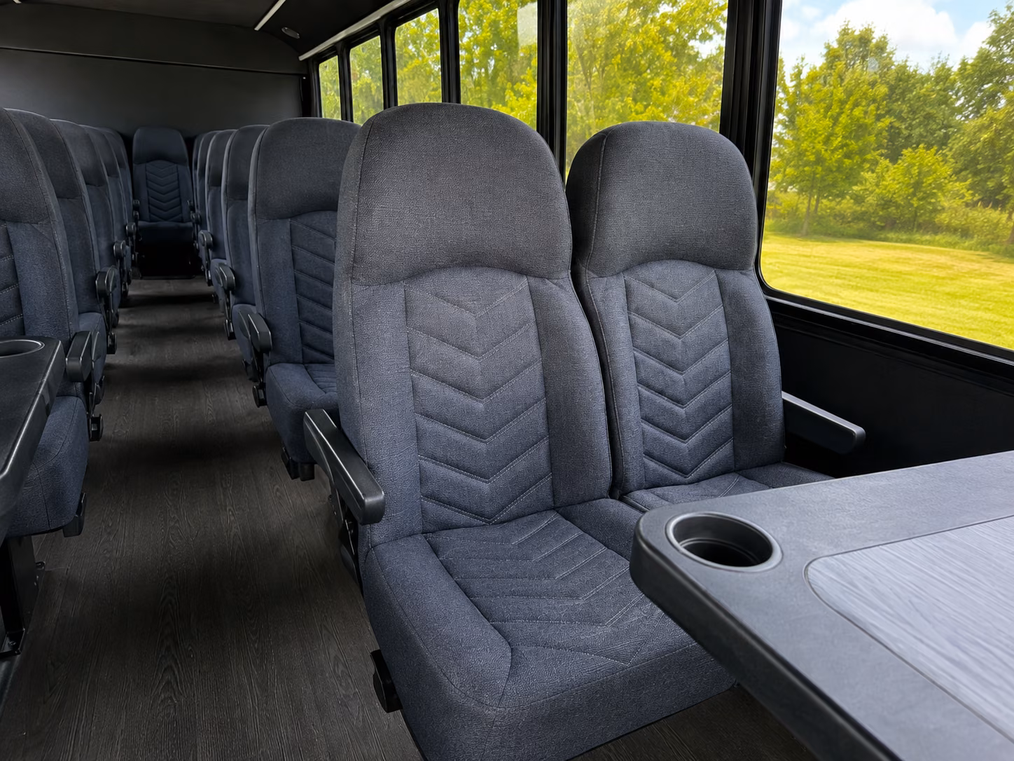 davie 15 passenger minibus interior