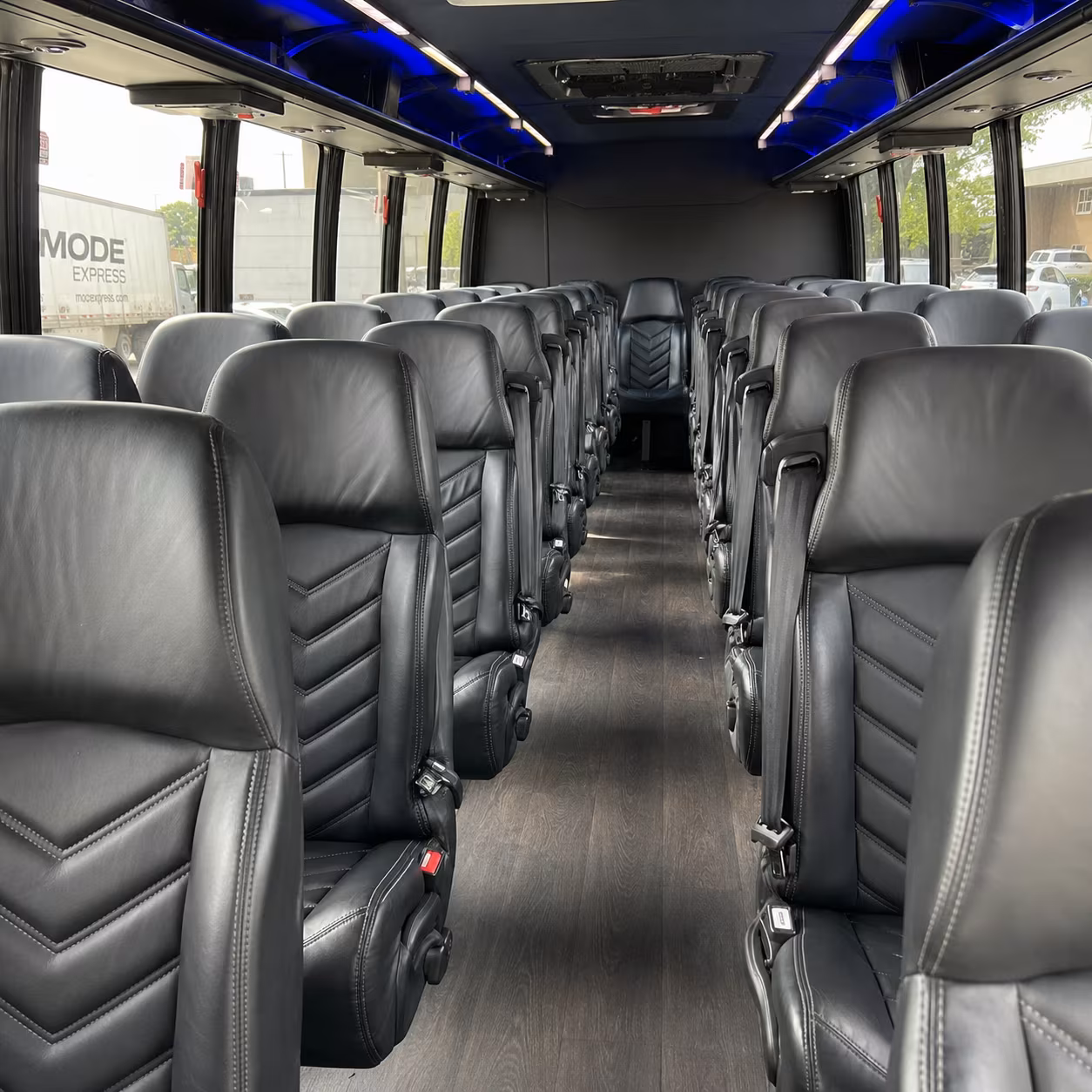 davie 25 passenger minibus interior