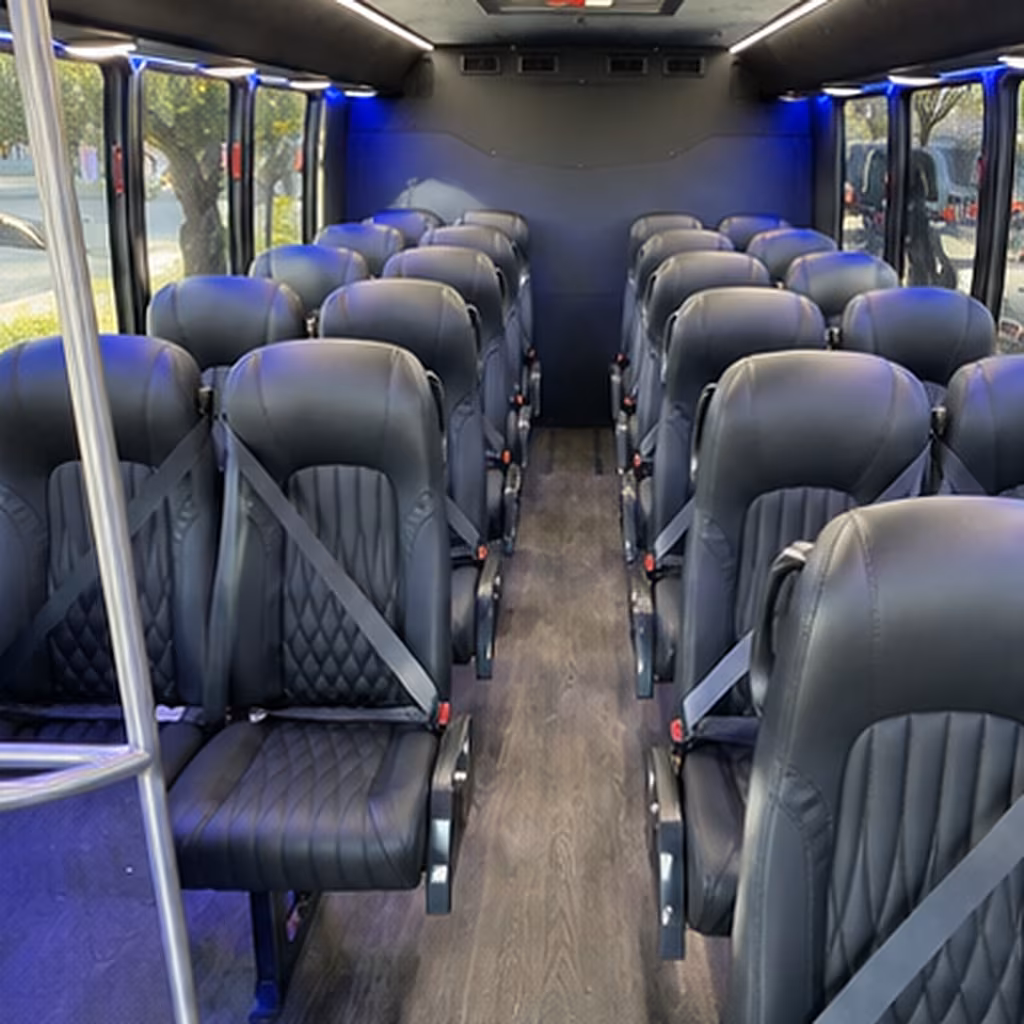 davie 28 passenger minibus interior