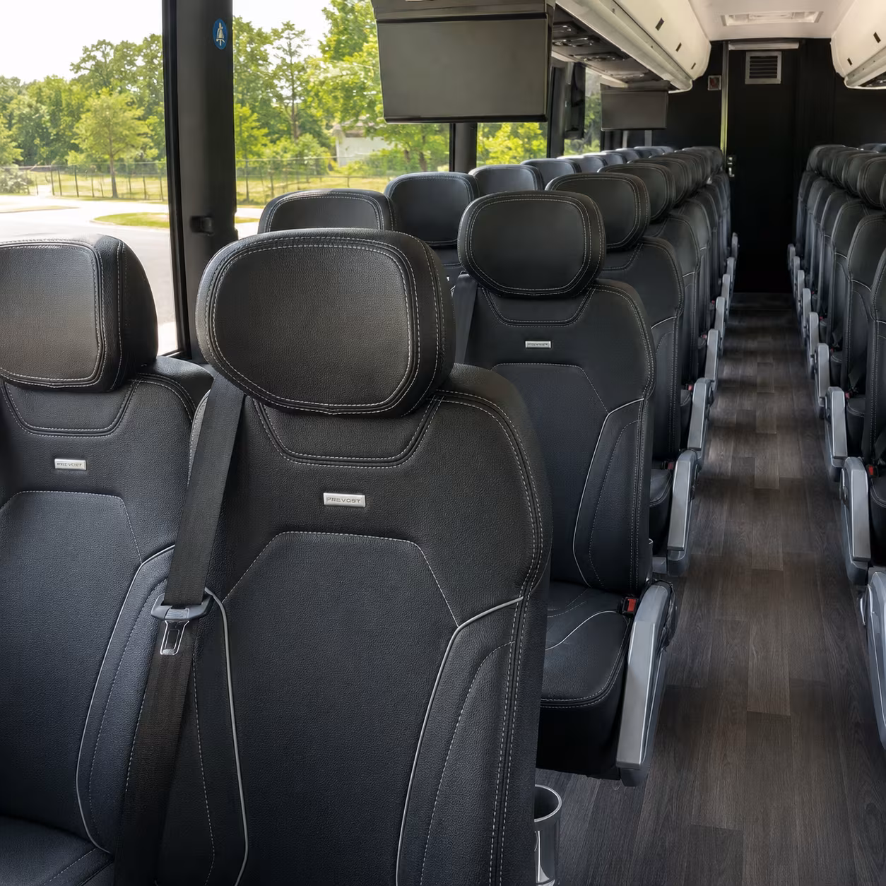 davie 56 passenger charter bus inside
