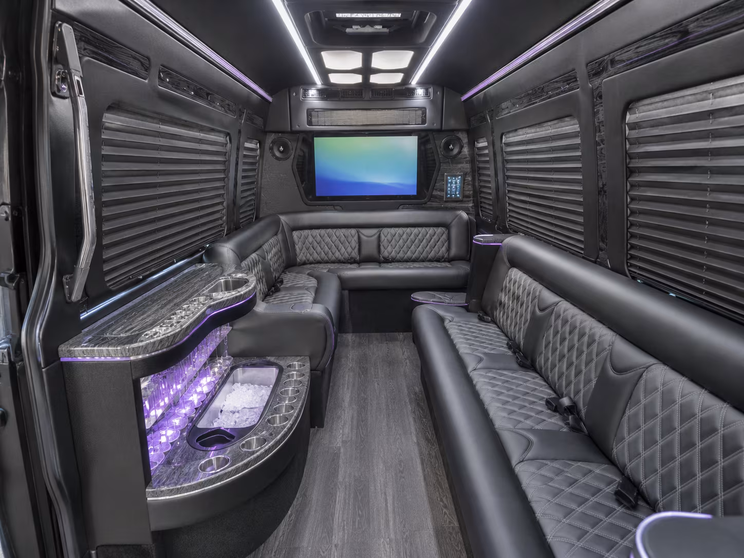 davie 56 passenger charter bus interior